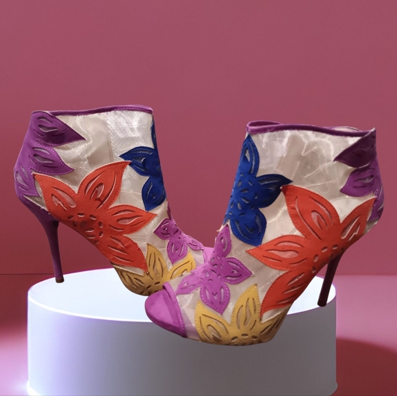 Jessica Simpson Floral Multicolor Stiletto Heels - Picture 2 of 7